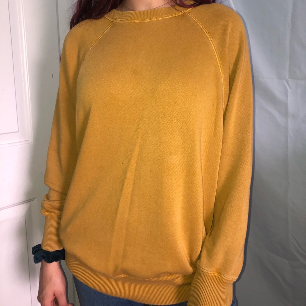 Soft Aerie Mustard Yellow Pullover Crewneck